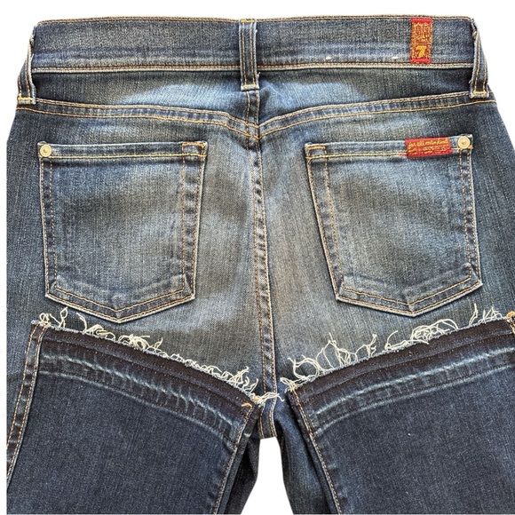 7 For All Mankind Cropped Boot Dark Jeans – Size 26 - Picture 3 of 6